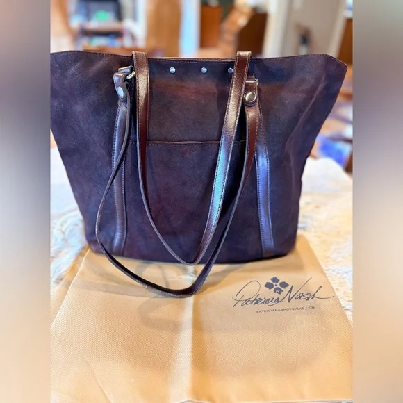 Patricia Nash Deep brown  Suede XL Tote, NOTE! price is firm. - Picture 2 of 8